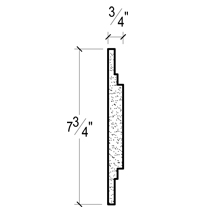 Side View image of Plaster Panel Moulding – DC407-182C