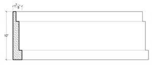 2D View image of Plaster Panel Moulding – DC410-182B