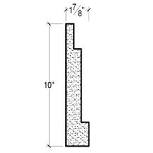 Side View image of Plaster Panel Moulding – DC410-182B