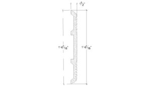 Side View image of Plaster Panel Moulding – DC418-479