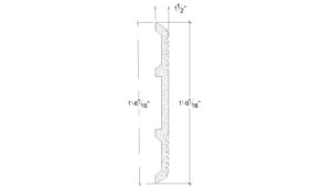 Side View image of Plaster Panel Moulding – DC418-479