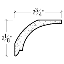 Side View of Plaster Crown Moulding – DC502-699 Side View image of Plaster Crown Moulding – DC502-699