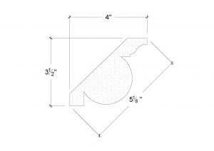 Side View image of Plaster Crown Moulding – DC504-476