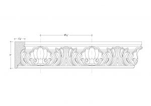 2D View image of Plaster Crown Moulding – DC505-079