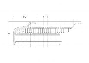 2D View image of Plaster Crown Moulding – DC505-471