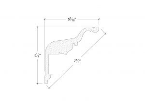 Side View image of Plaster Crown Moulding – DC505-471