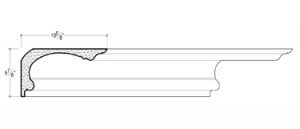 2D View of Plaster Crown Moulding – DC505-697 2D View image of Plaster Crown Moulding – DC505-697
