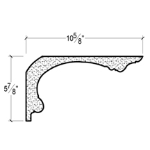 Side View of Plaster Crown Moulding – DC505-697 Side View image of Plaster Crown Moulding – DC505-697
