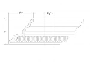 2D View image of Plaster Crown Moulding – DC509-482