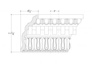 2D View image of Plaster Crown Moulding – DC513-475