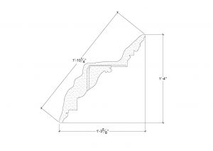 Side View image of Plaster Crown Moulding – DC516-478