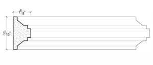 2D View image of Plaster Panel Moulding – DC403-594A