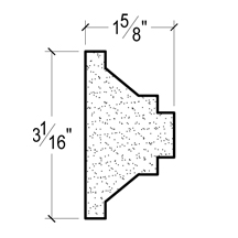 Side View image of Plaster Panel Moulding – DC403-594A