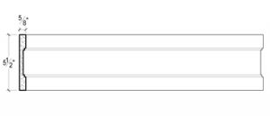 2D View image of Plaster Panel Moulding – DC405-138B