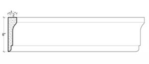 2D View image of Plaster Panel Moulding – DC406-650