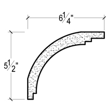 Side View of Plaster Cove Moulding – DC505-129E Side View image of Plaster Cove Moulding – DC505-129E