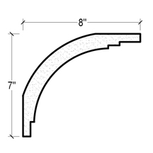 Side View image of Plaster Cove Moulding – DC507-129