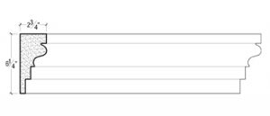 2D View of Plaster Panel Moulding – DC406-612 2D View image of Plaster Panel Moulding – DC406-612