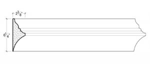 2D View image of Plaster Panel Moulding – DC406-617