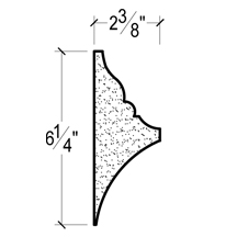 Side View image of Plaster Panel Moulding – DC406-617