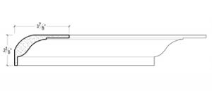 2D View of Plaster Crown Moulding – DC502-604 2D View image of Plaster Crown Moulding – DC502-604