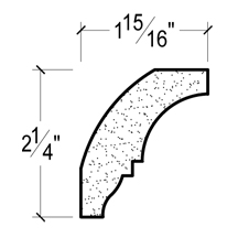 Side View image of Plaster Crown Moulding – DC502-613