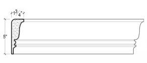 2D View of Plaster Crown Moulding – DC505-618 2D View image of Plaster Crown Moulding – DC505-618