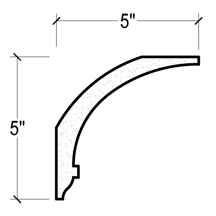 Side View image of Plaster Crown Moulding – DC505-620
