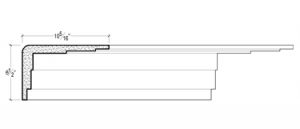 2D View of Plaster Crown Moulding – DC506-610 2D View image of Plaster Crown Moulding – DC506-610