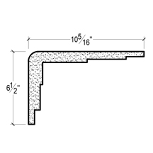 Side View of Plaster Crown Moulding – DC506-610 Side View image of Plaster Crown Moulding – DC506-610