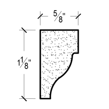 Side View of Plaster Crown Moulding – DC501-666 Side View image of Plaster Crown Moulding – DC501-666