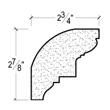 Side View image of Plaster Crown Moulding – DC502-671