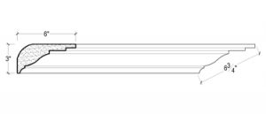 2D View of Plaster Crown Moulding – DC503-670 2D View image of Plaster Crown Moulding – DC503-670