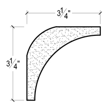 Side View of Plaster Cove Moulding – DC503-676 Side View image of Plaster Cove Moulding – DC503-676