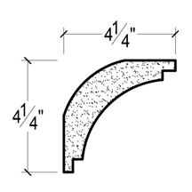 Side View of Plaster Crown Moulding – DC504-667 Side View image of Plaster Crown Moulding – DC504-667