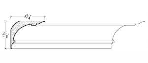 2D View of Plaster Crown Moulding – DC505-669 2D View image of Plaster Crown Moulding – DC505-669