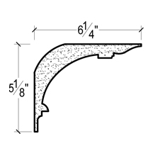 Side View of Plaster Crown Moulding – DC505-669 Side View image of Plaster Crown Moulding – DC505-669