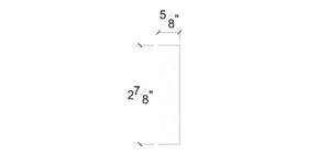 Side View of Plaster Flat Panel Moulding – DC402-165E Side View image of Plaster Flat Panel Moulding – DC402-165E