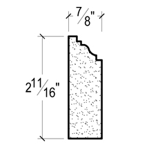 Side View image of Plaster Panel Moulding – DC402-649