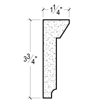 Side View image of Plaster Panel Moulding – DC403-069