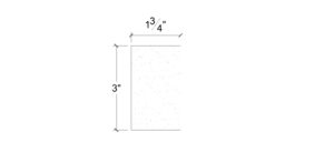 Side View image of Plaster Flat Panel Moulding – DC403-165C