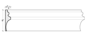 2D View image of Plaster Panel Moulding – DC405-703