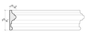 2D View image of Plaster Panel Moulding – DC405-707