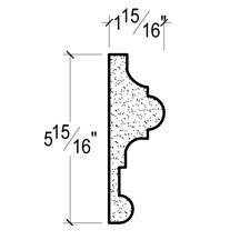 Side View image of Plaster Panel Moulding – DC405-707