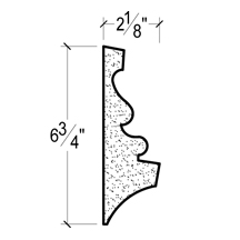 Side View image of Plaster Panel Moulding – DC406-706