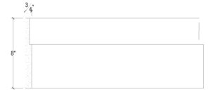 2D View image of Plaster Panel Moulding – DC408-382F