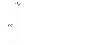 2D View of Plaster Flat Panel Moulding – DC412-165C 2D View image of Plaster Flat Panel Moulding – DC412-165C