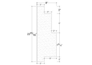 Side View image of Plaster Panel Moulding – DC423-182