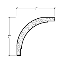 Side View image of Plaster Crown Moulding – DC507-175D