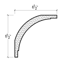 Side View of Plaster Crown Moulding – DC508-175B Side View image of Plaster Crown Moulding – DC508-175B